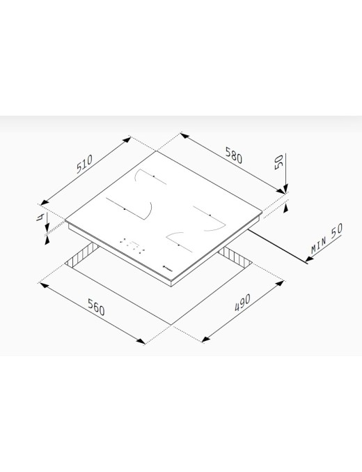 Pyramis PHC61410FMB Κεραμική Εστία Αυτόνομη με Λειτουργία Κλειδώματος