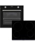 Brandt BOH1325X Φούρνος άνω Πάγκου 73lt με BPV2421B Κεραμικές Εστίες Μαύρος