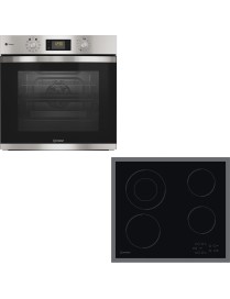 Indesit IFWS 3841 JH IX + RI 261 X Φούρνος άνω Πάγκου 71lt με Κεραμικές Εστίες Inox