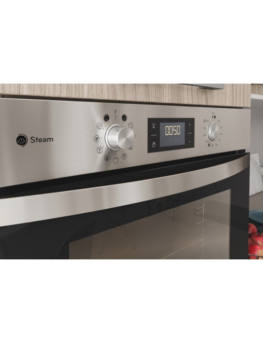 Indesit IFWS 3841 JH IX + RI 261 X Φούρνος άνω Πάγκου 71lt με Κεραμικές Εστίες Inox