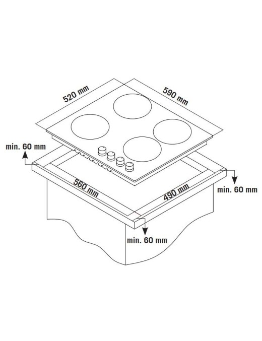 Thermogatz TGS 9040 IX Εστία Αερίου Αυτόνομη Inox