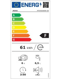 Midea MTD55S400W Πλυντήριο Πιάτων