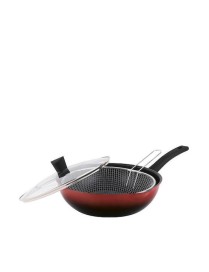 Izzy Cayenne Τηγάνι με Αντικολλητική Επίστρωση και Καλάθι 28cm
