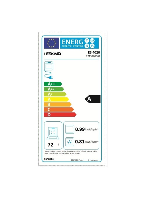 ESKIMO ES 4020 W Κουζίνα Ελεύθερη