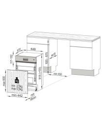 Beko DSS 28121 X Εντοιχιζόμενο Πλυντήριο Πιάτων για 11 Σερβίτσια Π44.8xY82εκ. Λευκό