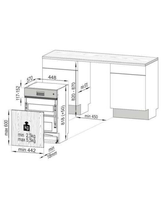 Beko DSS 28121 X Εντοιχιζόμενο Πλυντήριο Πιάτων για 11 Σερβίτσια Π44.8xY82εκ. Λευκό