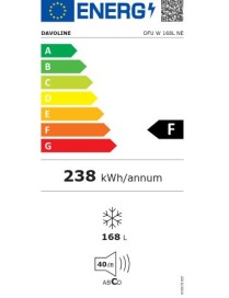 Davoline DFU W 168L NE Όρθιος Καταψύκτης 168lt