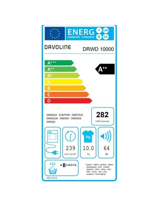 "Αγοράστε DAVOLINE DRWD 10000 Στεγνωτήριο ρούχων | Καλύτερες τιμές online | DAVOLINE"
