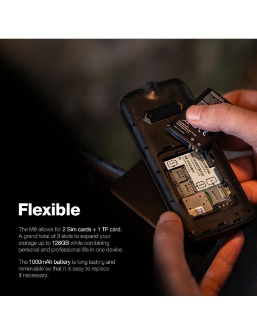 AGM M9 Μαύρο αδιάβροχο κινητό τηλέφωνο Dual Sim