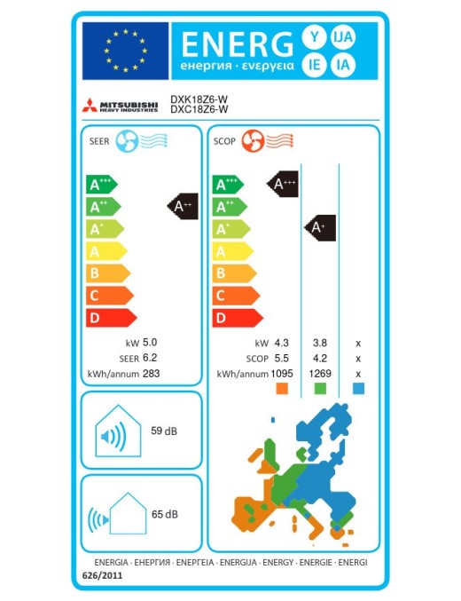 Mitsubishi Heavy Industries DXK/DXC-18Z6-W Κλιματιστικό