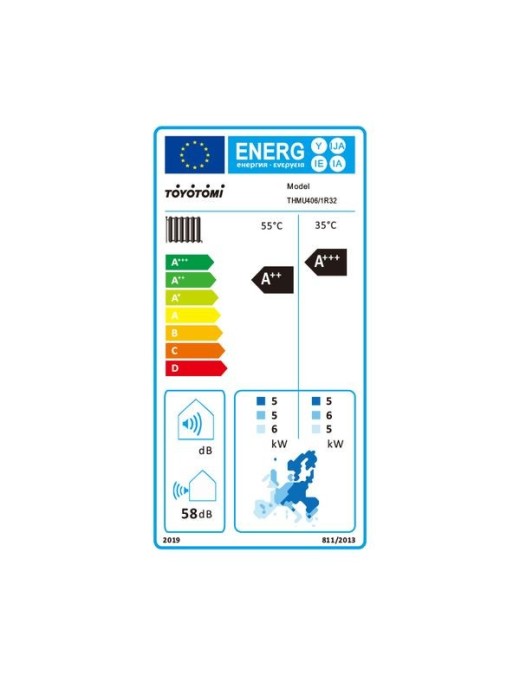 Toyotomi THMU406/1R32 Αντλία Θερμότητας 6kW Μονοφασική 60°C Monoblock