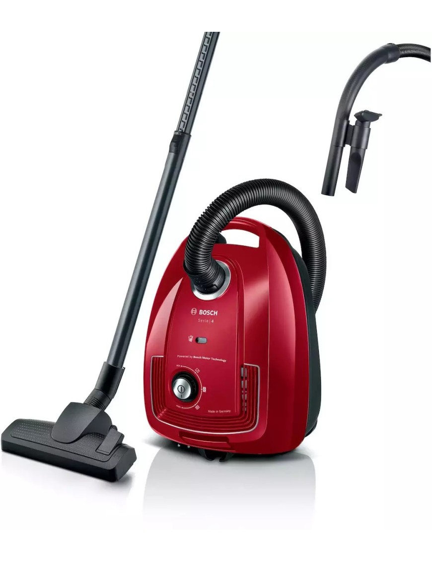 Bosch BGB38RD2 Ηλεκτρική Σκούπα 600W με Σακούλα 4lt Κόκκινη