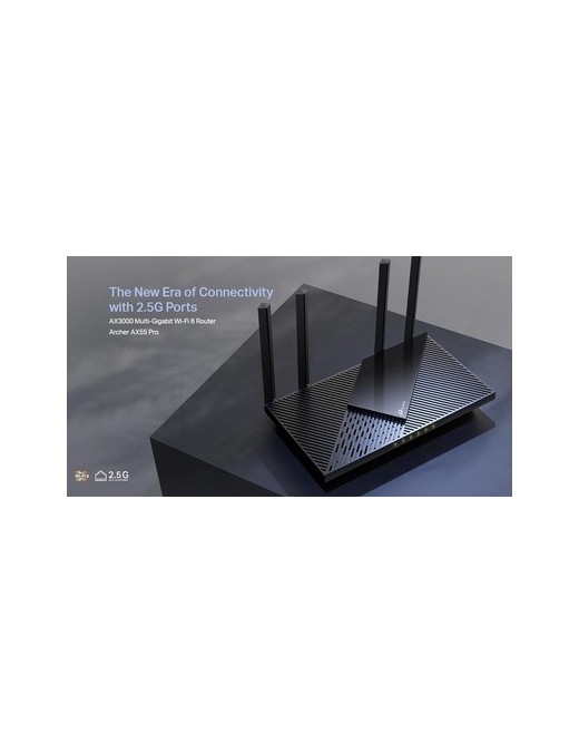 TP-LINK Router Archer AX55 Pro, WiFi 6, 3Gbps AX3000, Dual Band, V.1.0