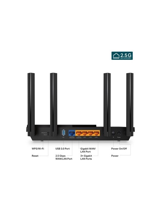 TP-LINK Router Archer AX55 Pro, WiFi 6, 3Gbps AX3000, Dual Band, V.1.0