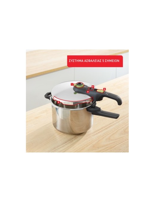 TEFAL P2584402 Secure Trendy 8L Χύτρα ταχύτητας