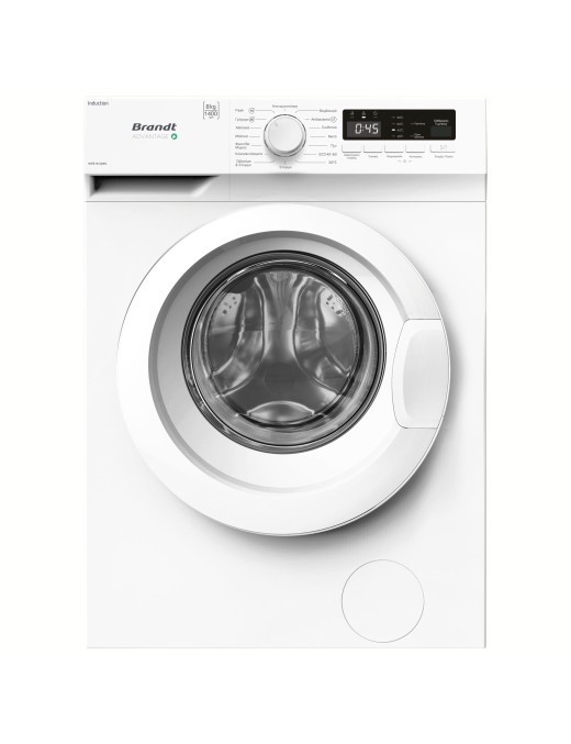 Brandt WFB181QWG Πλυντήριο Ρούχων 8kg με Ατμό
