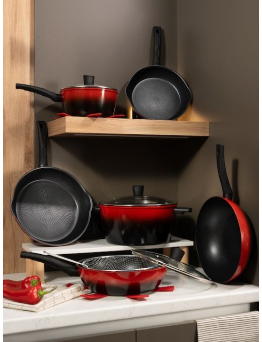 Izzy Cayenne 224160 Βαθιά Κατσαρόλα από Αλουμίνιο 28cm