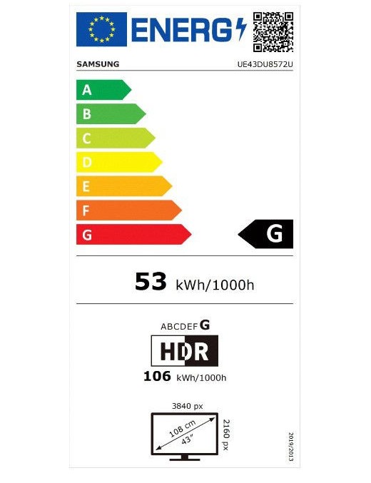 SAMSUNG UE43DU8572UXXH 43" Τηλεόραση