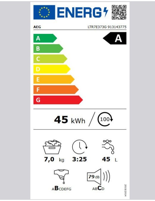 AEG LTR7E373G Πλυντήριο Ρούχων