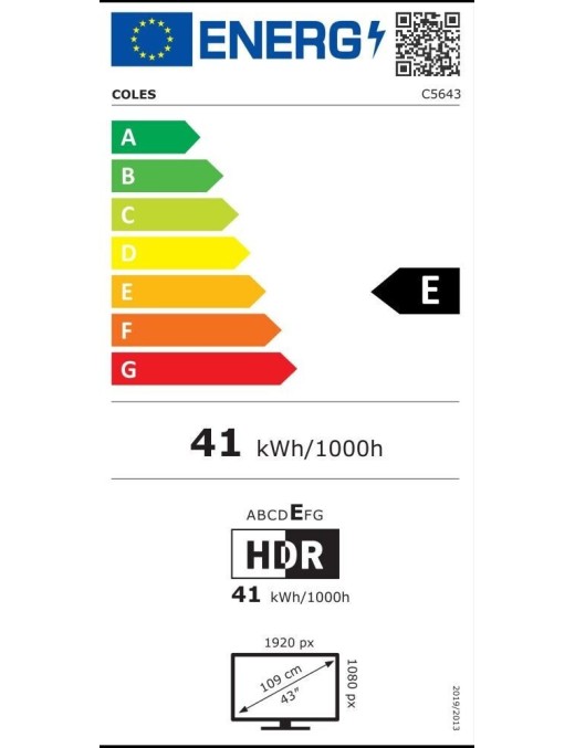 Coles C5643 Smart Τηλεόραση 43" Full HD LED HDR