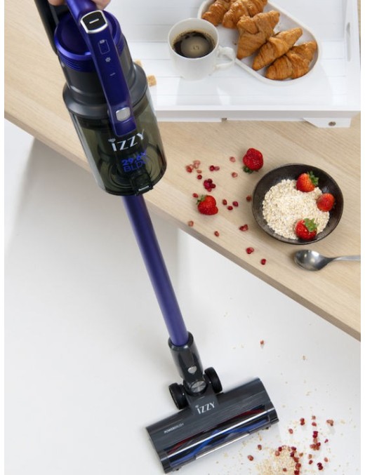 Izzy IZ-4008 Επαναφορτιζόμενη Σκούπα 2 σε 1 Stick & Χειρός 29.6V Μωβ