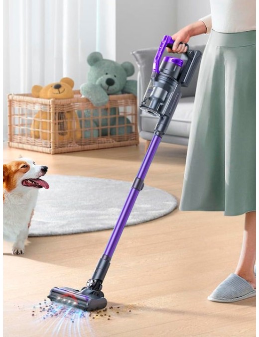 Izzy IZ-4008 Επαναφορτιζόμενη Σκούπα 2 σε 1 Stick & Χειρός 29.6V Μωβ