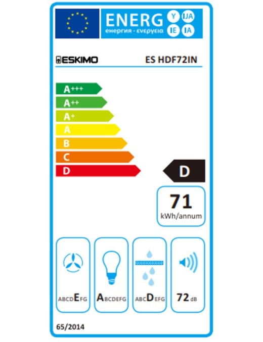 Eskimo ES HDF72IN Ελεύθερος Απορροφητήρας 70cm