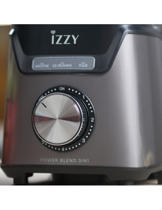 Izzy ΙΖ-6501 Μπλέντερ για Smoothies με Γυάλινη Κανάτα 1.5lt 1200W Μαύρο