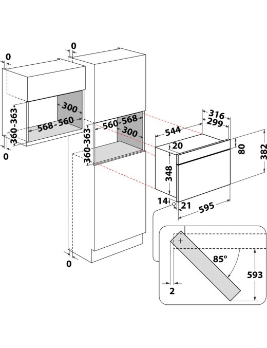 Whirlpool MBNA900XN Εντοιχιζόμενος Φούρνος Μικροκυμάτων