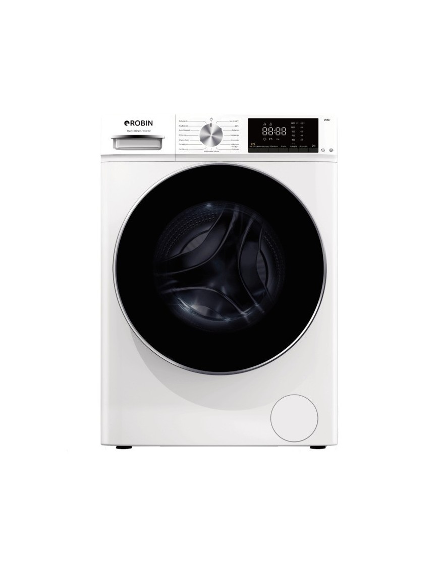 Robin RT-1085 Πλυντήριο Ρούχων 8kg με Ατμό 1400 Στροφών