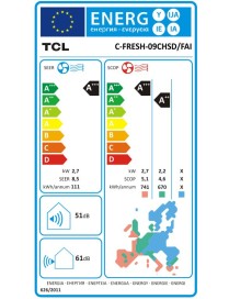 TCL C-Fresh 09CHSD/FAI Κλιματιστικό Inverter 9000 BTU με WiFi