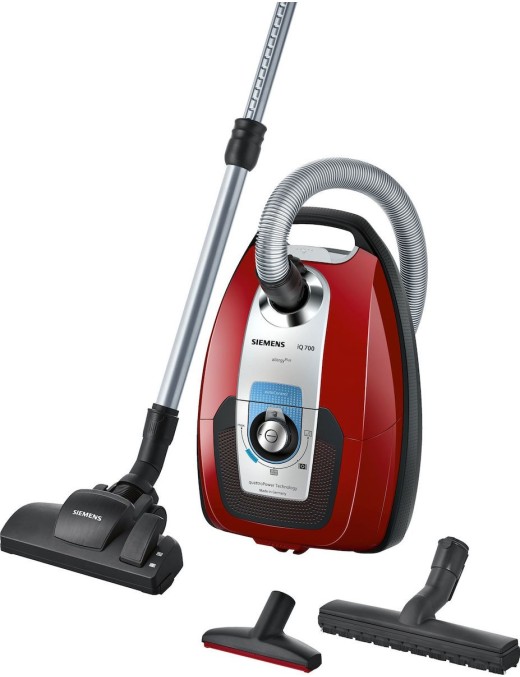Siemens VSC7AC342 Ηλεκτρική Σκούπα 650W με Σακούλα 5lt Κόκκινη