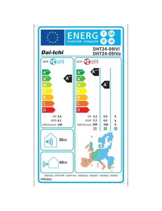 Dai-Ichi DHT24-09IV 9.000Btu Inverter Κλιματιστικό