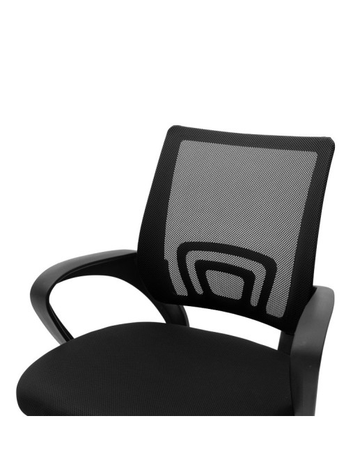 Καρέκλα γραφείου Berto II pakoworld με ύφασμα mesh σε μαύρη απόχρωση 60x48x85-95εκ