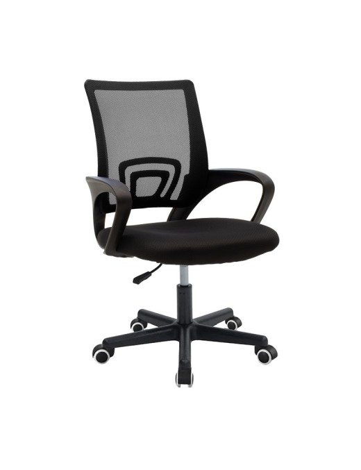 Καρέκλα γραφείου Berto II pakoworld με ύφασμα mesh σε μαύρη απόχρωση 60x48x85-95εκ