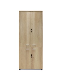 Ντουλάπα γραφείου επαγγελματική Lotus pakoworld χρώμα φυσικό - ανθρακί 80x40,5x200εκ