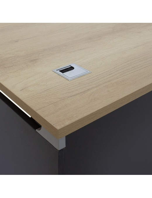 Γραφείο εργασίας επαγγελματικό Lotus pakoworld φυσικό-ανθρακί 120x80x75εκ