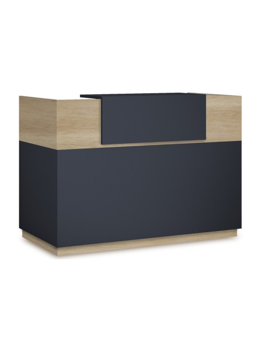 Γραφείο reception Lotus pakoworld σε χρώμα φυσικό - ανθρακί 180x70x110εκ