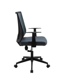 Καρέκλα γραφείου Ghost pakoworld με ύφασμα mesh χρώμα μαύρο - γκρι