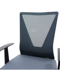 Καρέκλα γραφείου Ghost pakoworld με ύφασμα mesh χρώμα μαύρο - γκρι