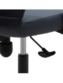 Καρέκλα γραφείου Ghost pakoworld με ύφασμα mesh χρώμα μαύρο - γκρι