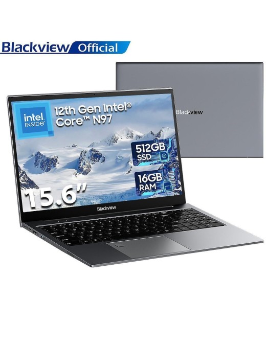 BLACKVIEW QUAD-CORE 15.6′ (16GB+512GB) ACEBOOK 8 WIN11 HOME GREY