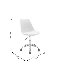 Καρέκλα γραφείου εργασίας Gaston II pakoworld PP-PU λευκό