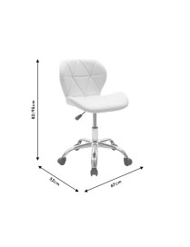 Καρέκλα γραφείου εργασίας Frea II pakoworld PU λευκό