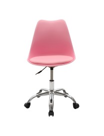 Καρέκλα γραφείου εργασίας Gaston II pakoworld PP-PU ροζ