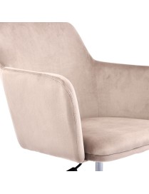 Καρέκλα γραφείου εργασίας Xever pakoworld βελούδο ροζ