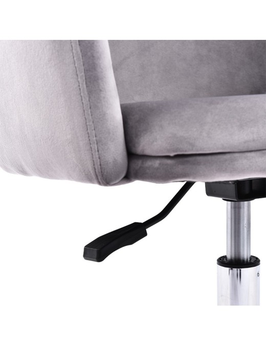 Καρέκλα γραφείου εργασίας Xever pakoworld βελούδο γκρι