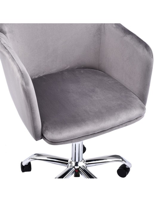 Καρέκλα γραφείου εργασίας Xever pakoworld βελούδο γκρι