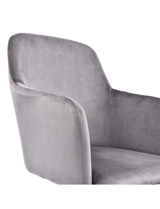 Καρέκλα γραφείου εργασίας Xever pakoworld βελούδο γκρι