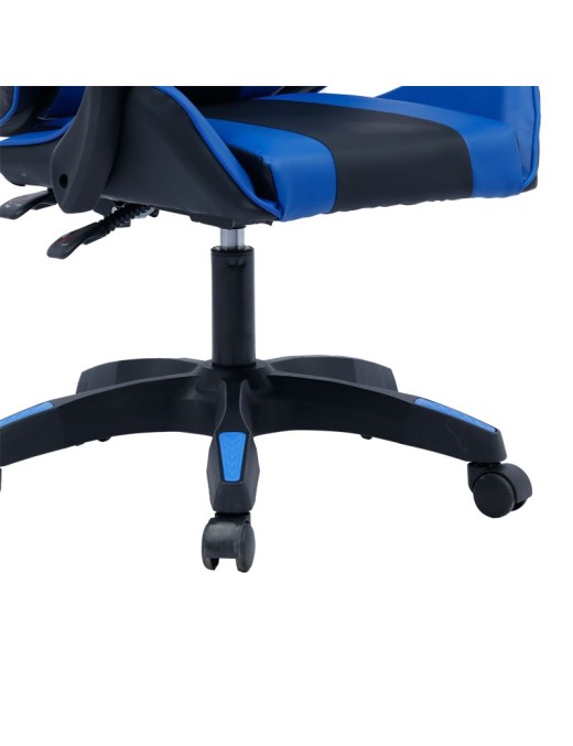 Καρέκλα γραφείου gaming William pakoworld PU μαύρο-μπλε